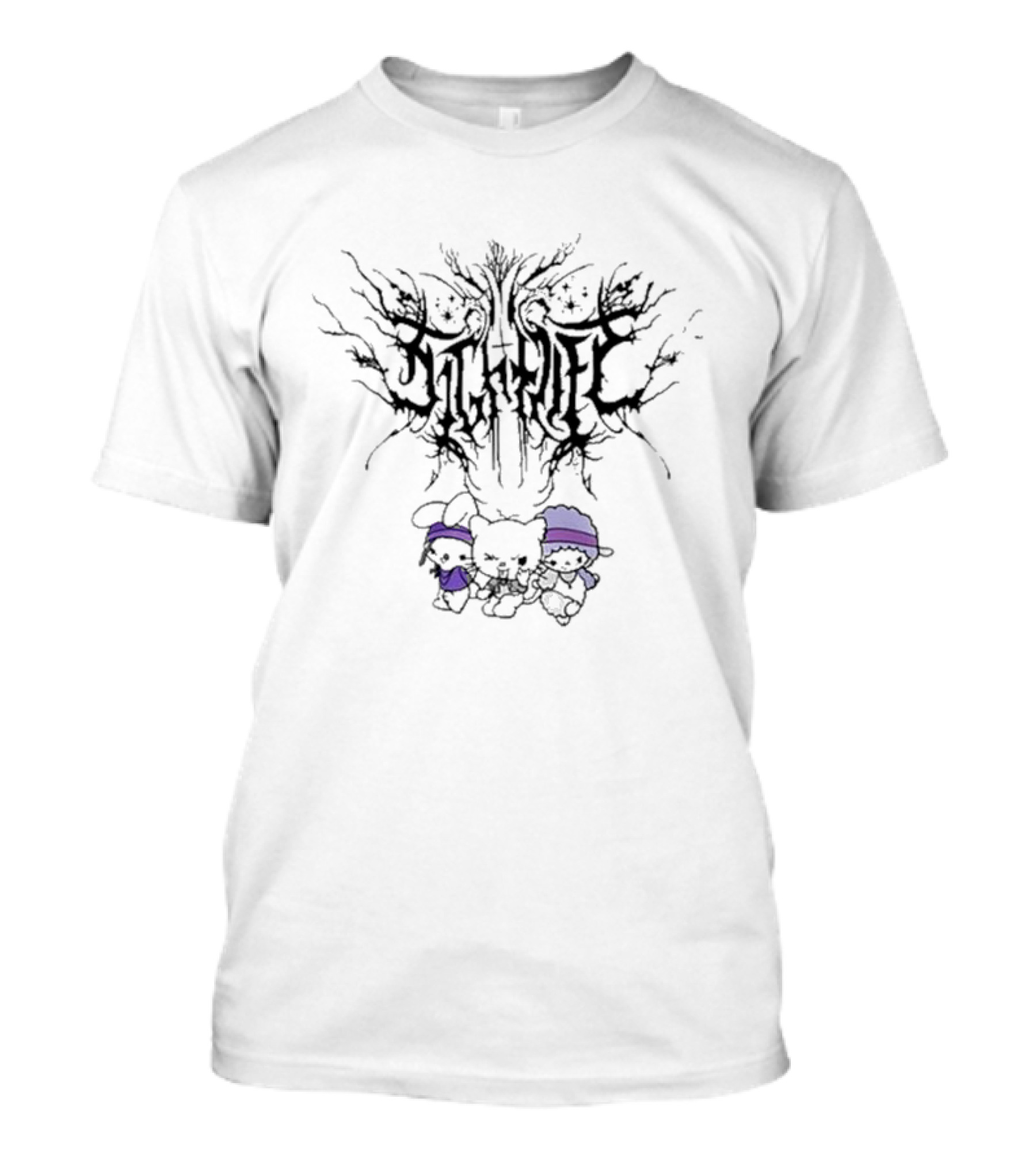 Nightlife Lavender Sanrio Characters Gothic T-Shirt