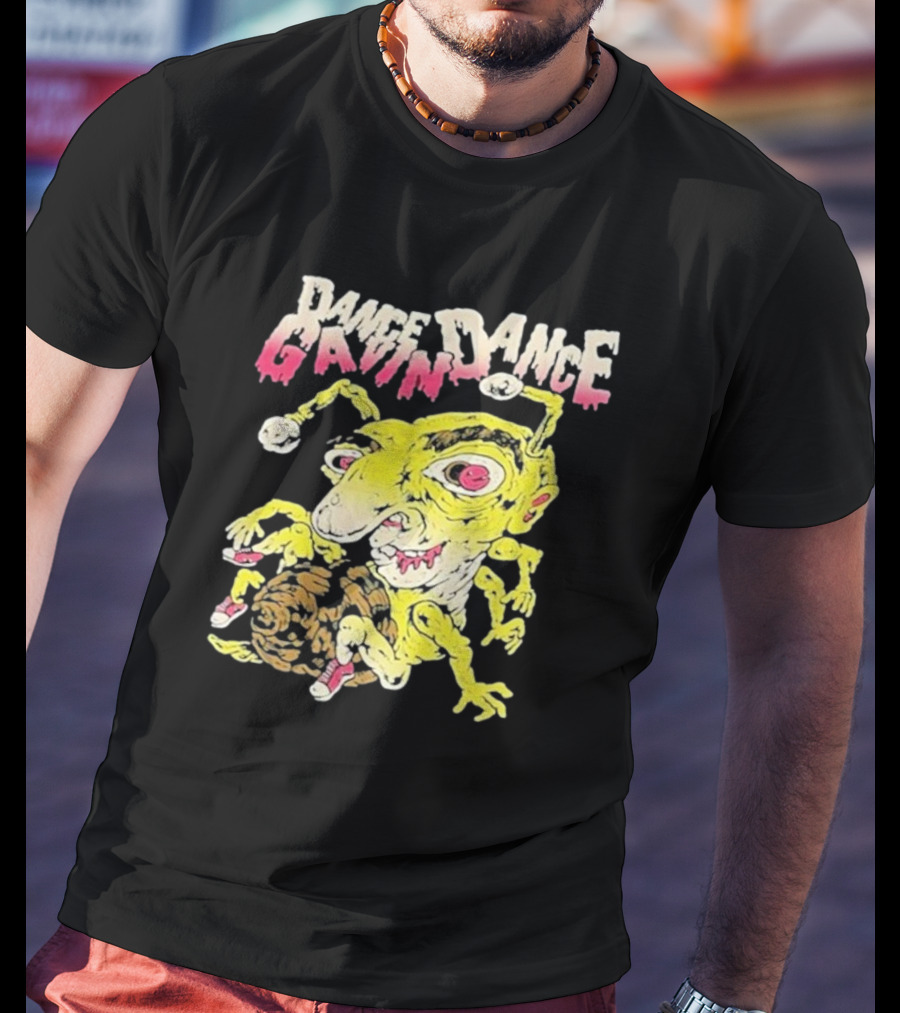 Dance Gavin Dance Band Rare Cartoonish Yellow Creature With Pink Accents T-Shirt