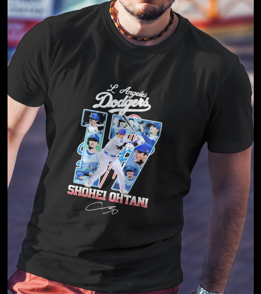 Los Angeles Dodgers Shohei Ohtani Number 17 Dodgers Baseball Star T-Shirt