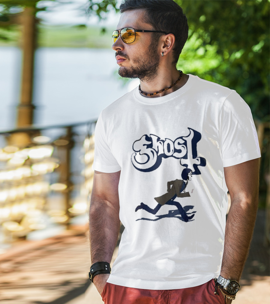 Ghost Band Retro Running Figure T-Shirt