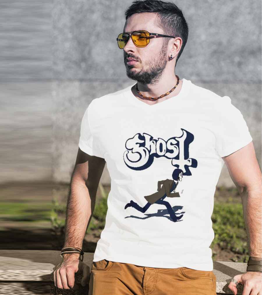 Ghost Band Retro Running Figure T-Shirt