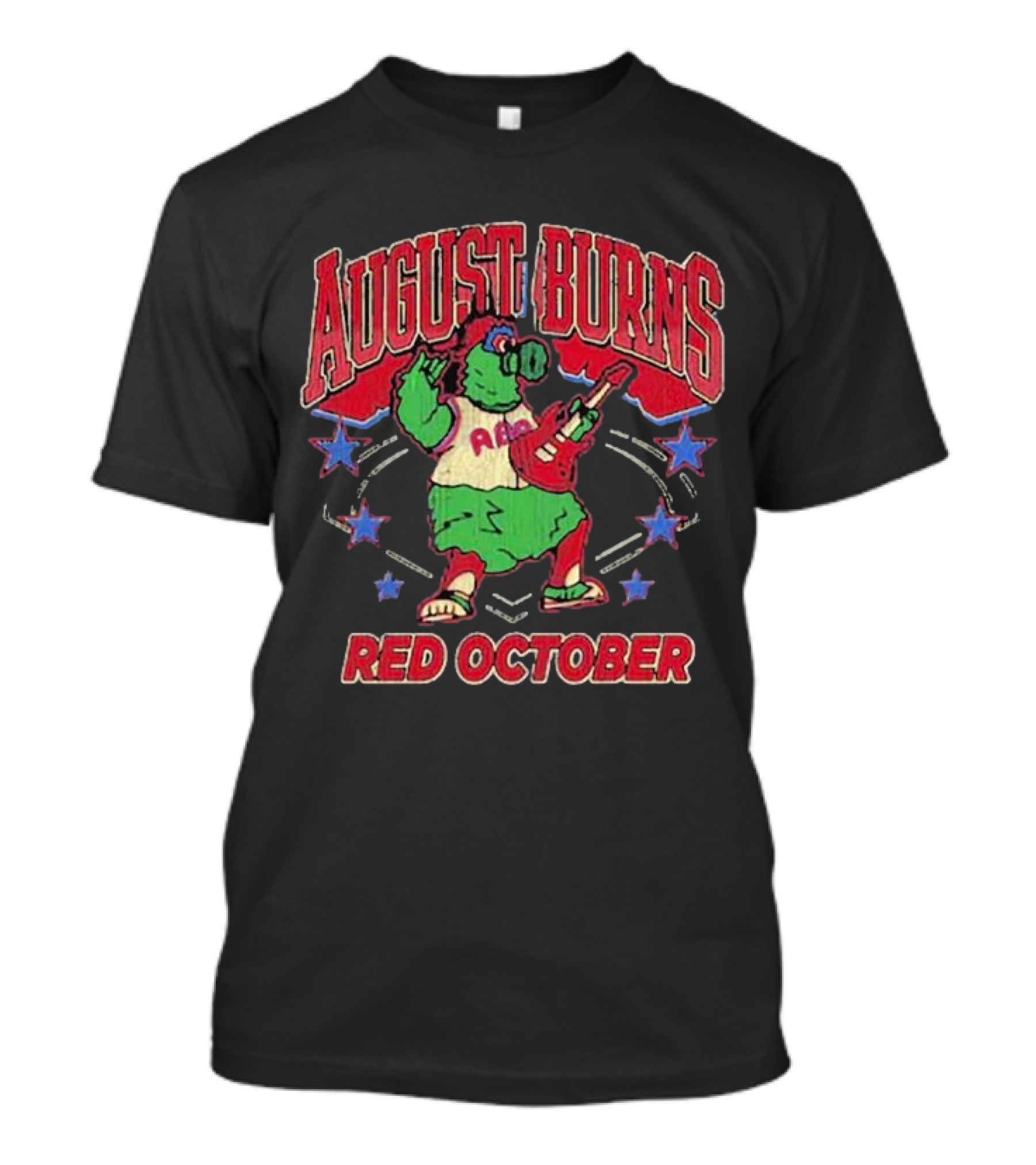 August Burns Red October Mascot Playing Guitar Stars T-Shirt