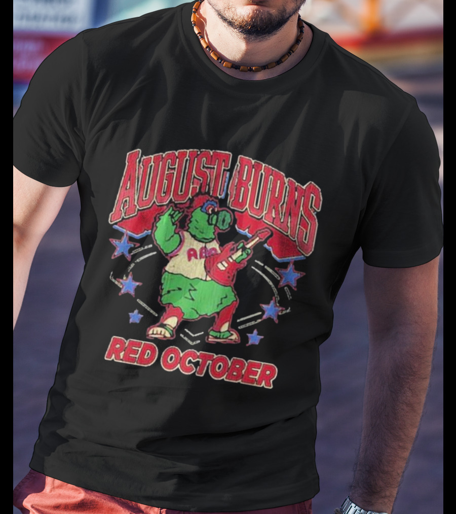 August Burns Red October Mascot Playing Guitar Stars T-Shirt