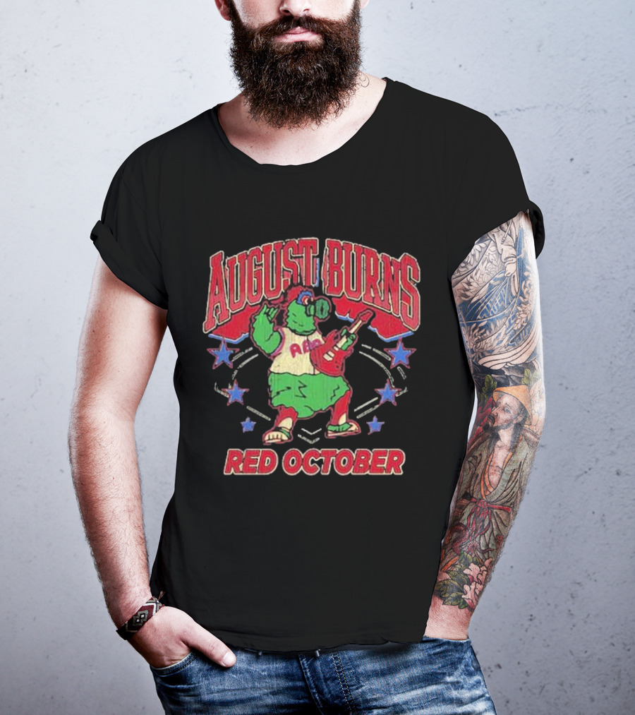 August Burns Red October Mascot Playing Guitar Stars T-Shirt