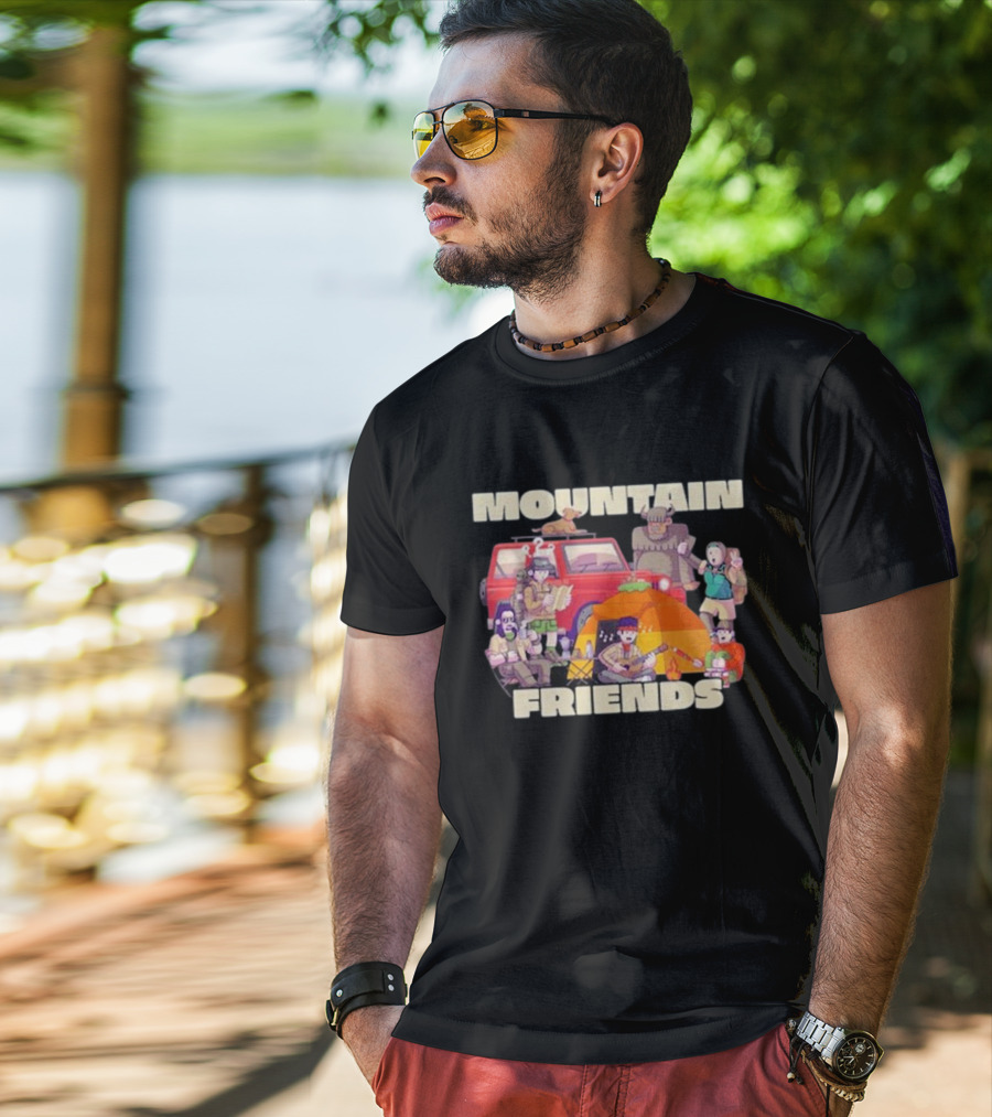 MOUNTAIN FRIENDS Adventure Campfire Gathering T-Shirt