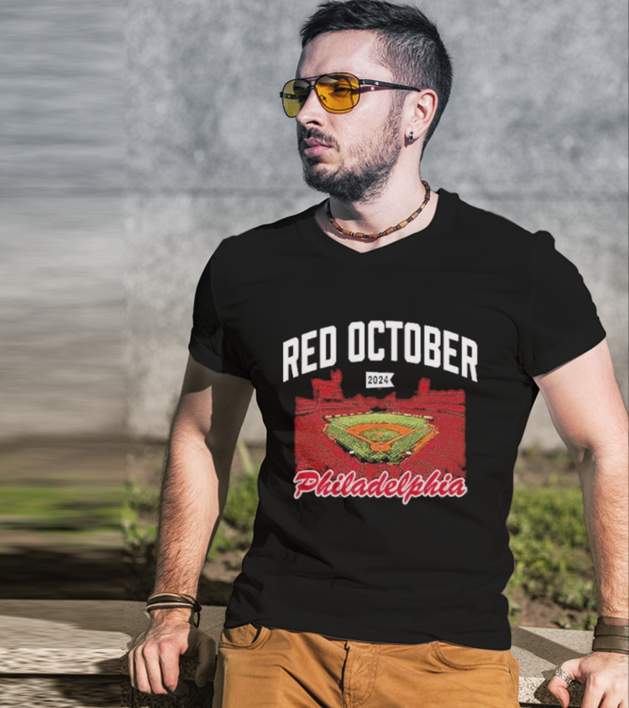 Philadelphia Baseball Stadium Red October T-Shirt