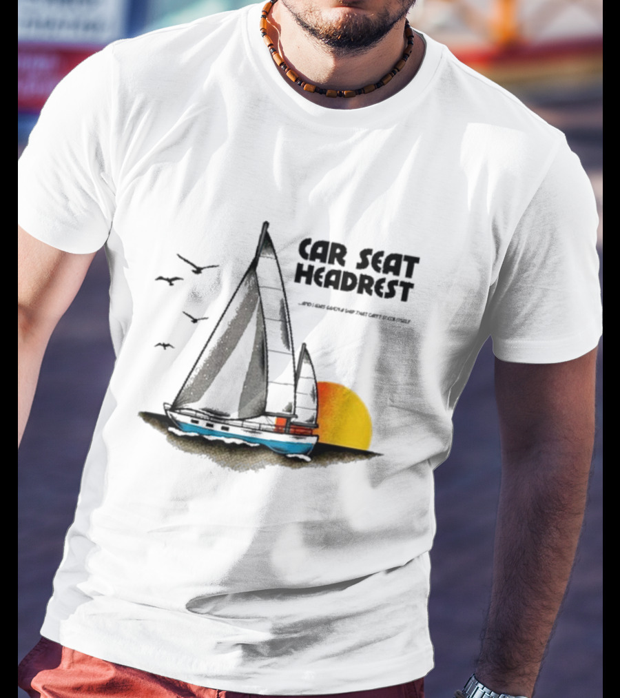 Car Seat Headrest Sunlit Sailing Adventure T-Shirt