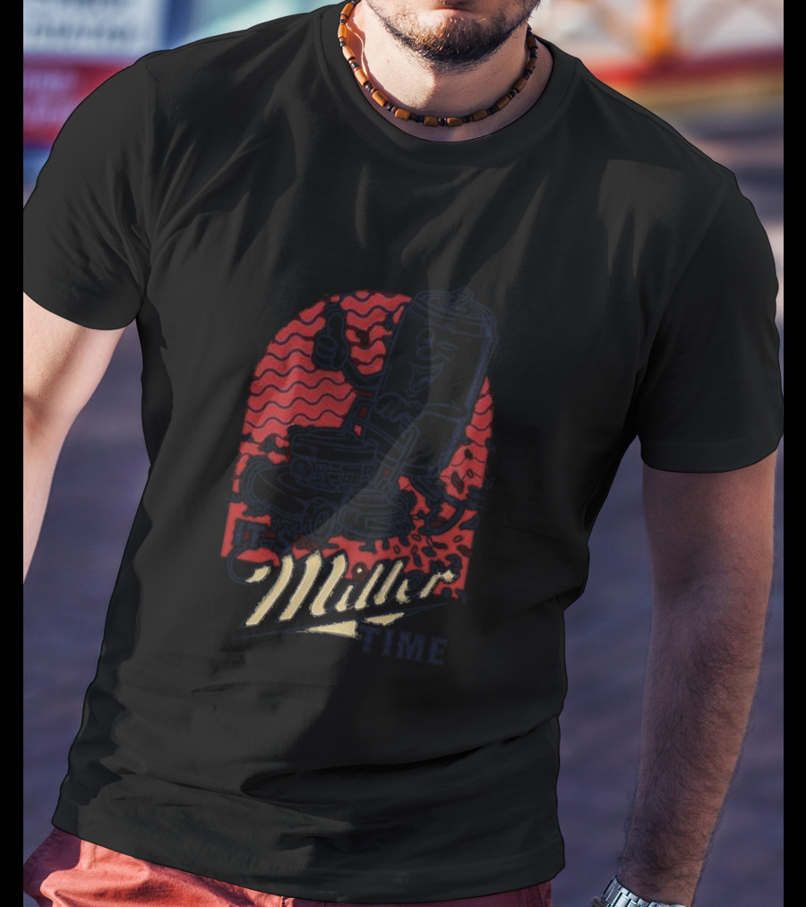 It's Miller Time Astd Beer Can Lawn Mower Fun T-Shirt