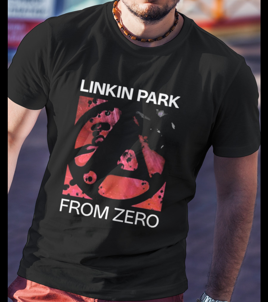 Linkin Park From Zero Texture Black Concert Red LP T-Shirt