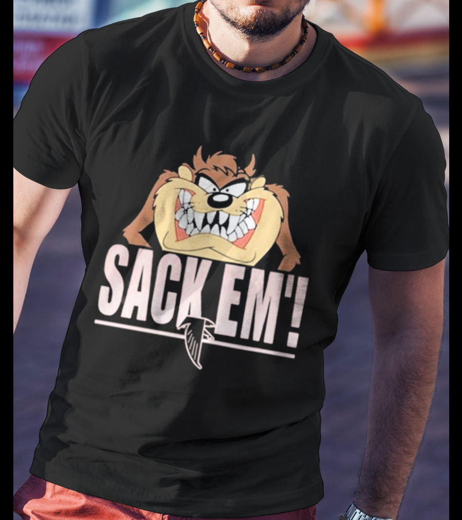 Looney Tunes Taz Sack Em Atlanta Falcons T-Shirt