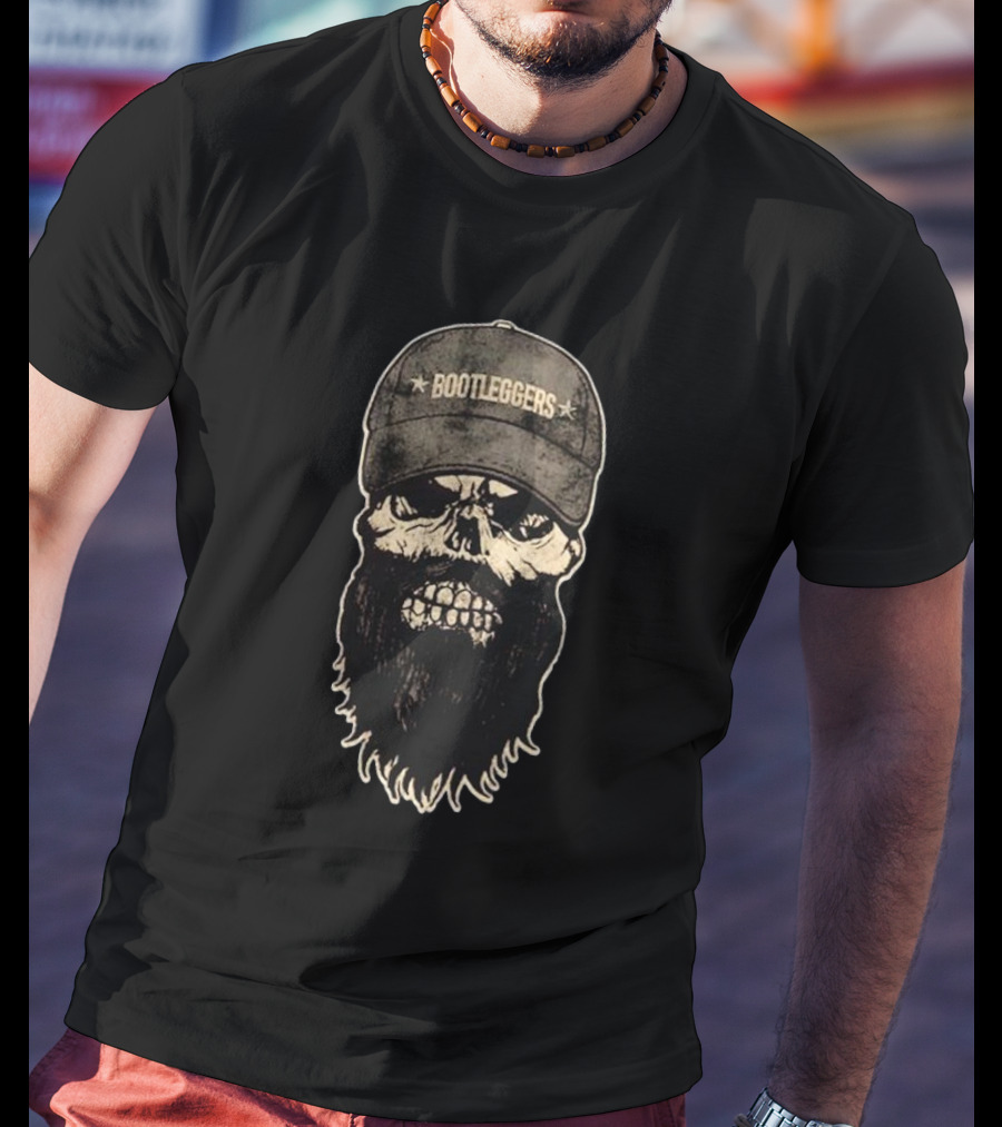 Luke Combs Bootleggers Skull With Beard And Cap T-Shirt