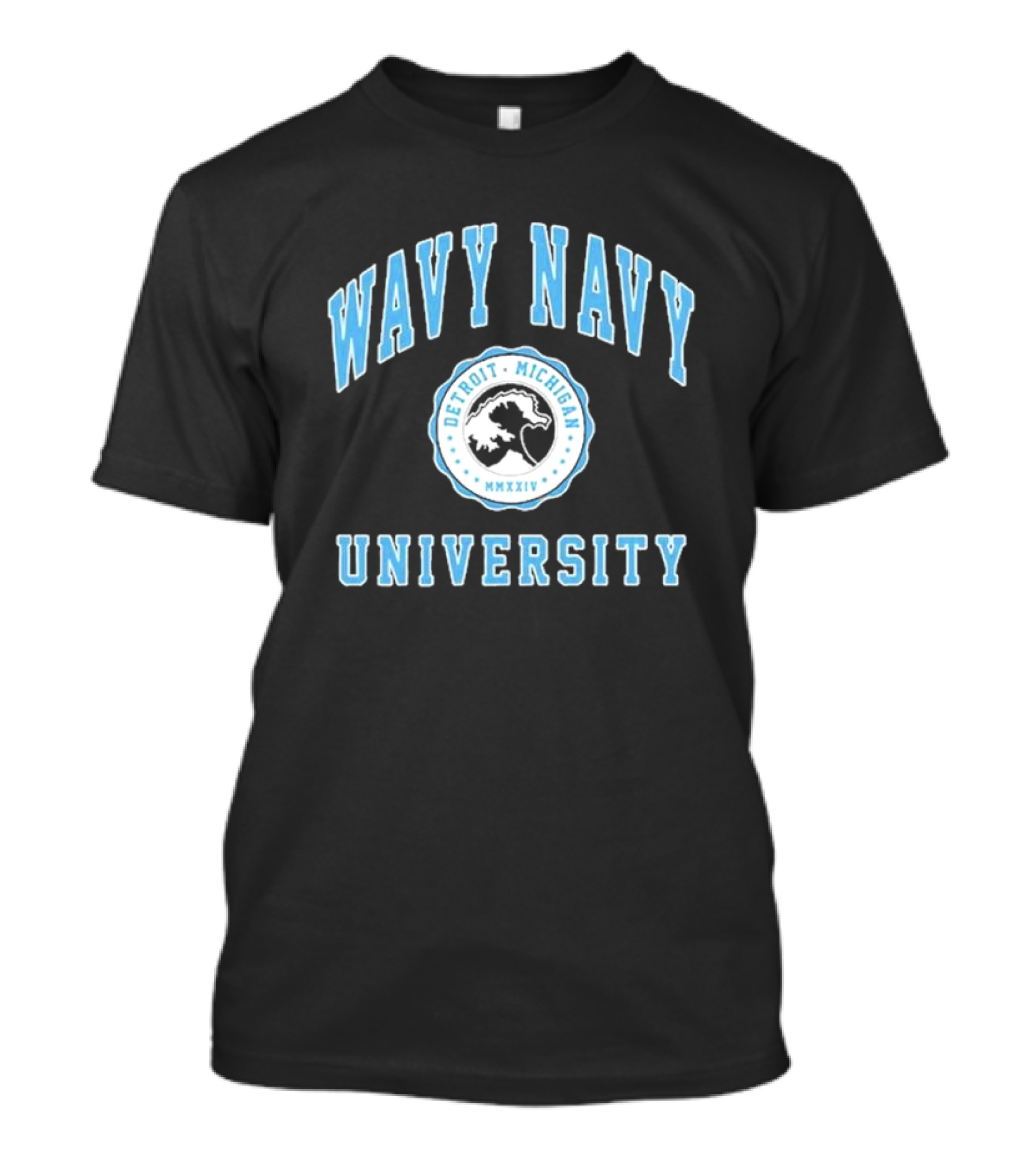 Wavy Navy University Detroit Michigan MMXXIV T-Shirt