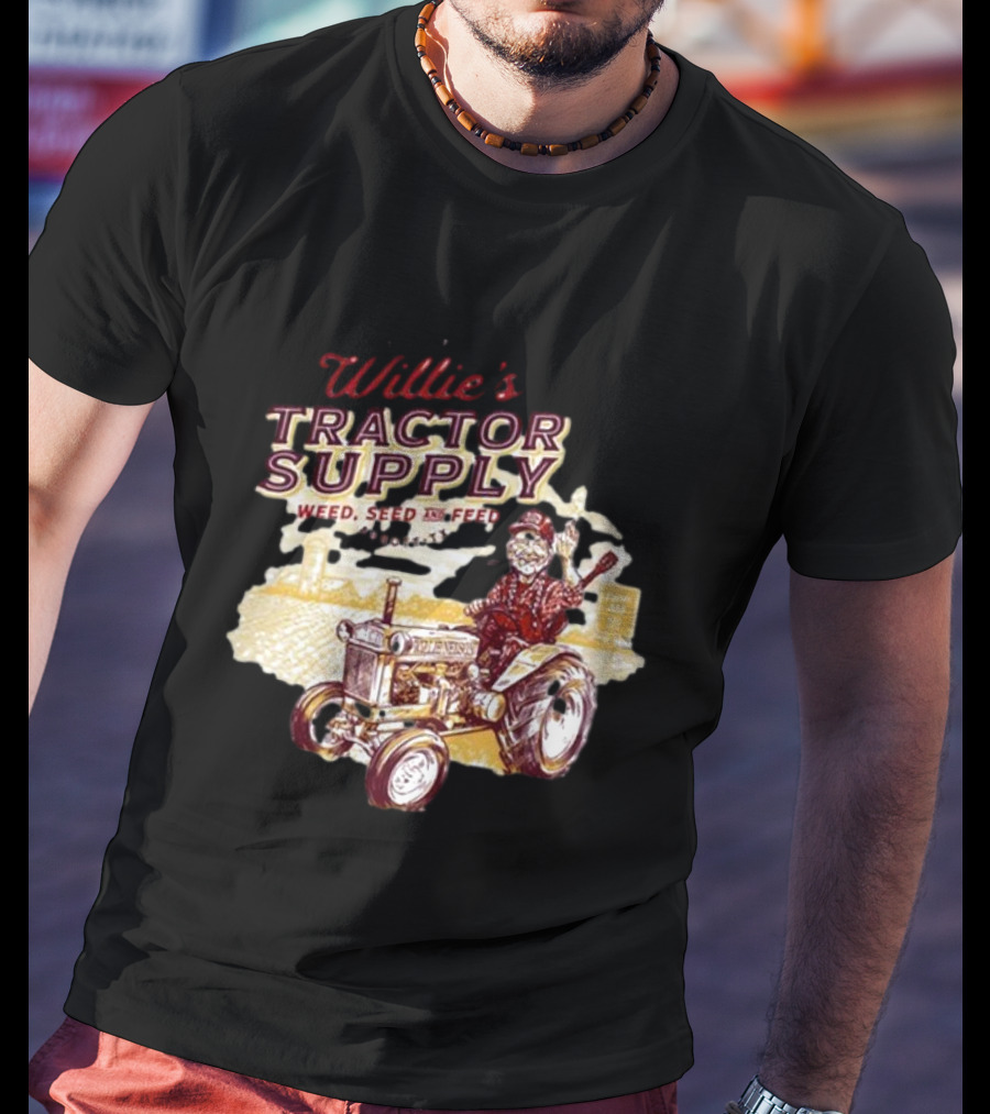 Willie Nelson Willie's Tractor Supply Weed Seed Feed Farm Aid T-Shirt