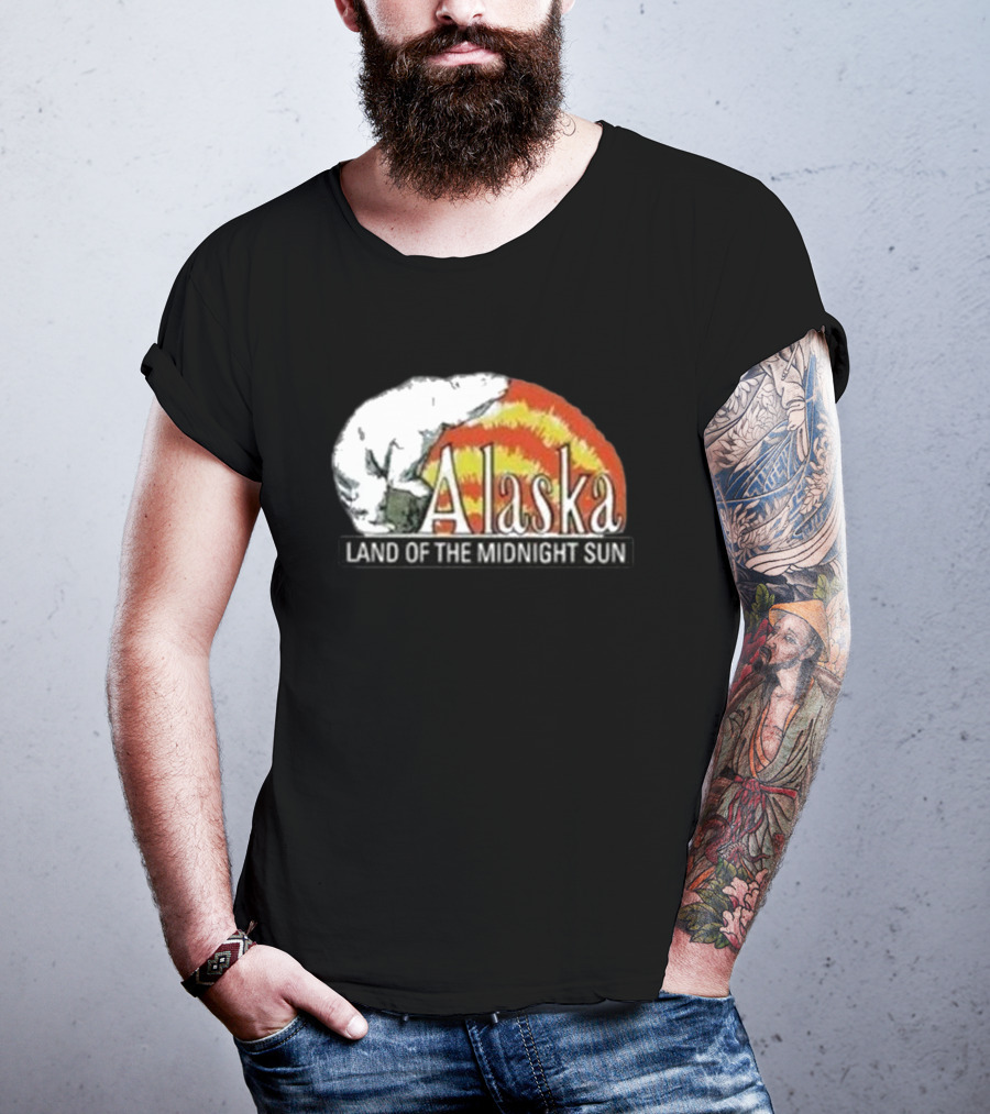 Alaska Land Of The Midnight Sun Polar Bear Arctic Anchorage Denali T-Shirt