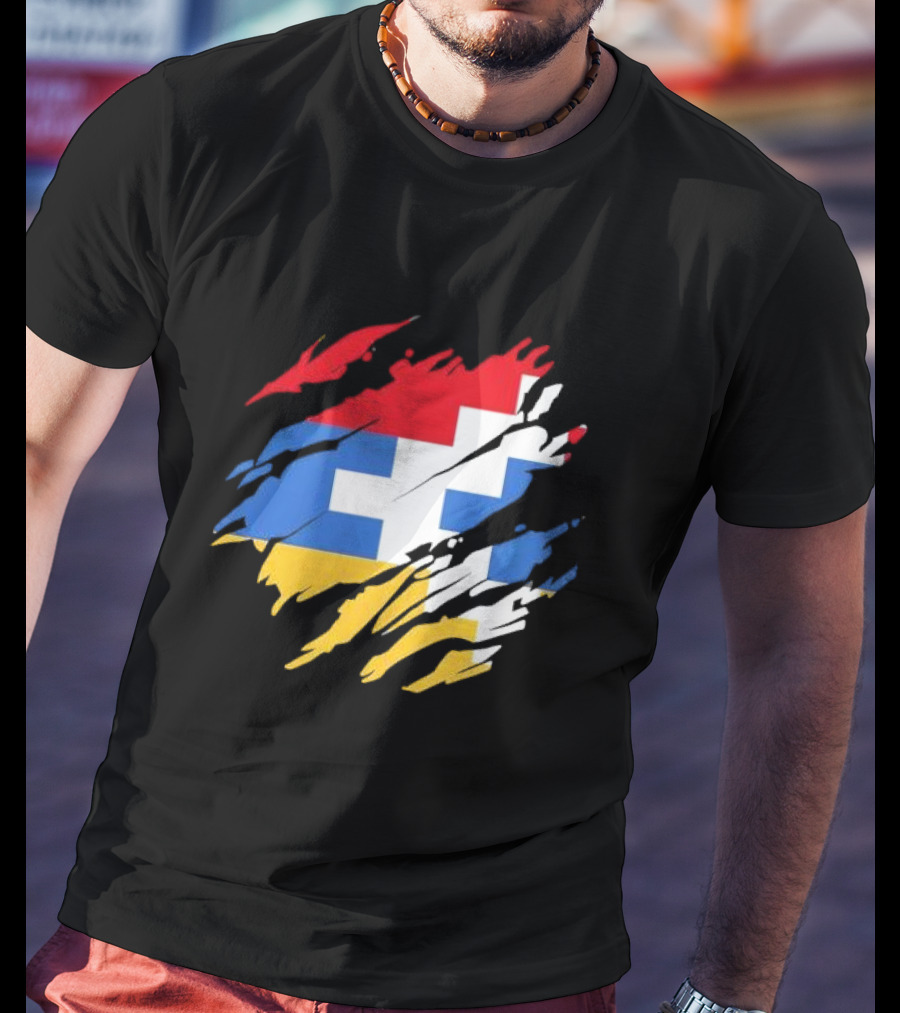 Nagorno-Karabakh Flag Ripped T-Shirt