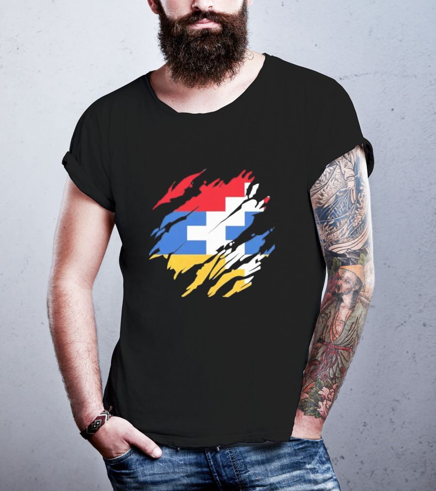 Nagorno-Karabakh Flag Ripped T-Shirt