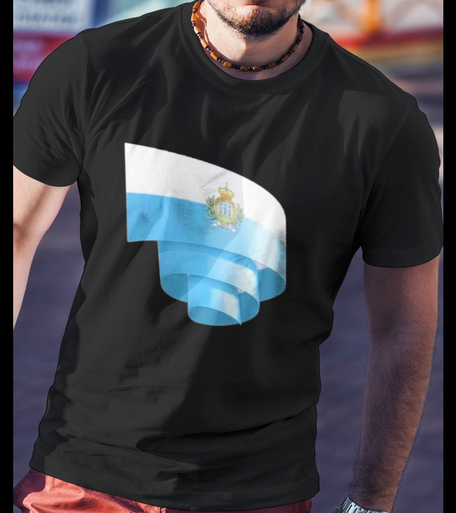 Krause San Marino Flag Sammarinese Day Football Emblem T-Shirt