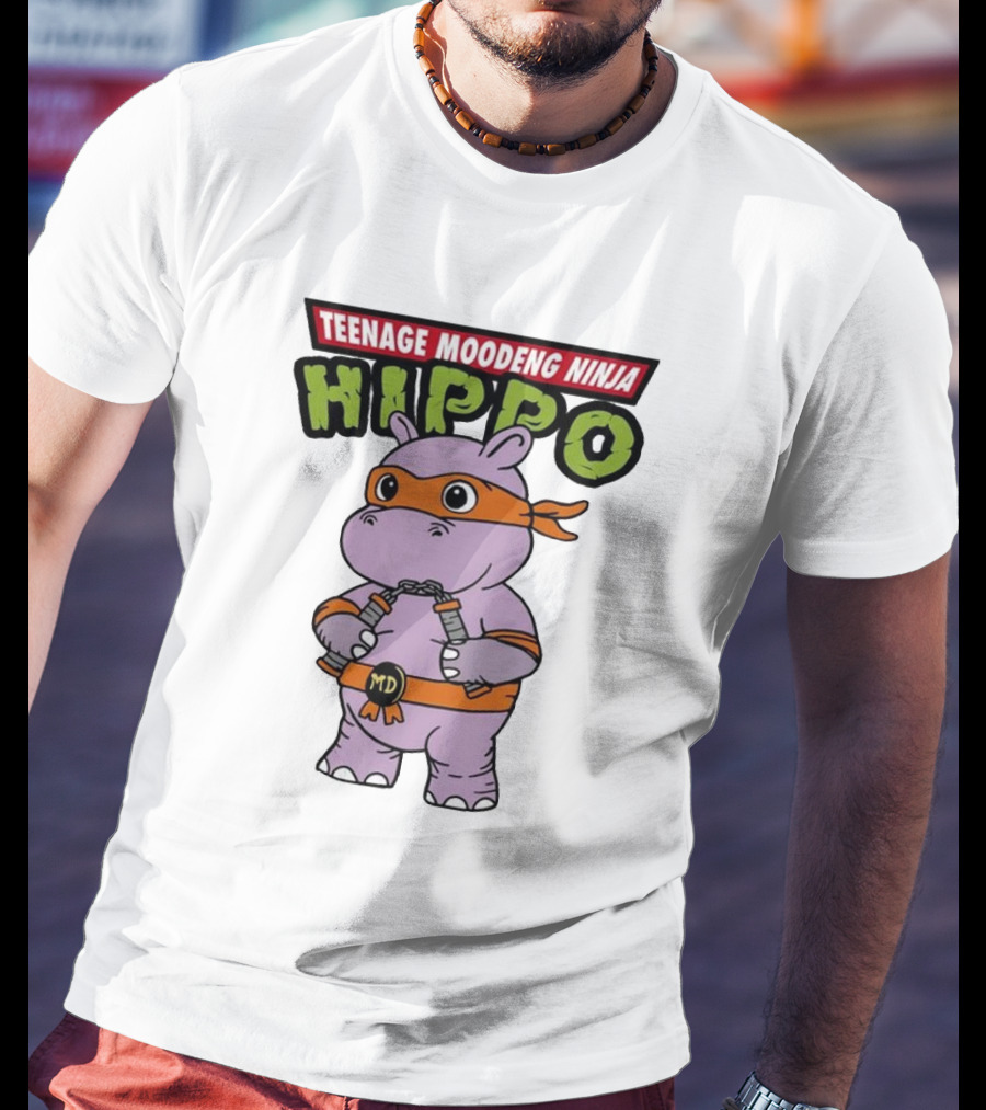 Teenage Moodeng Ninja Hippo T-Shirt