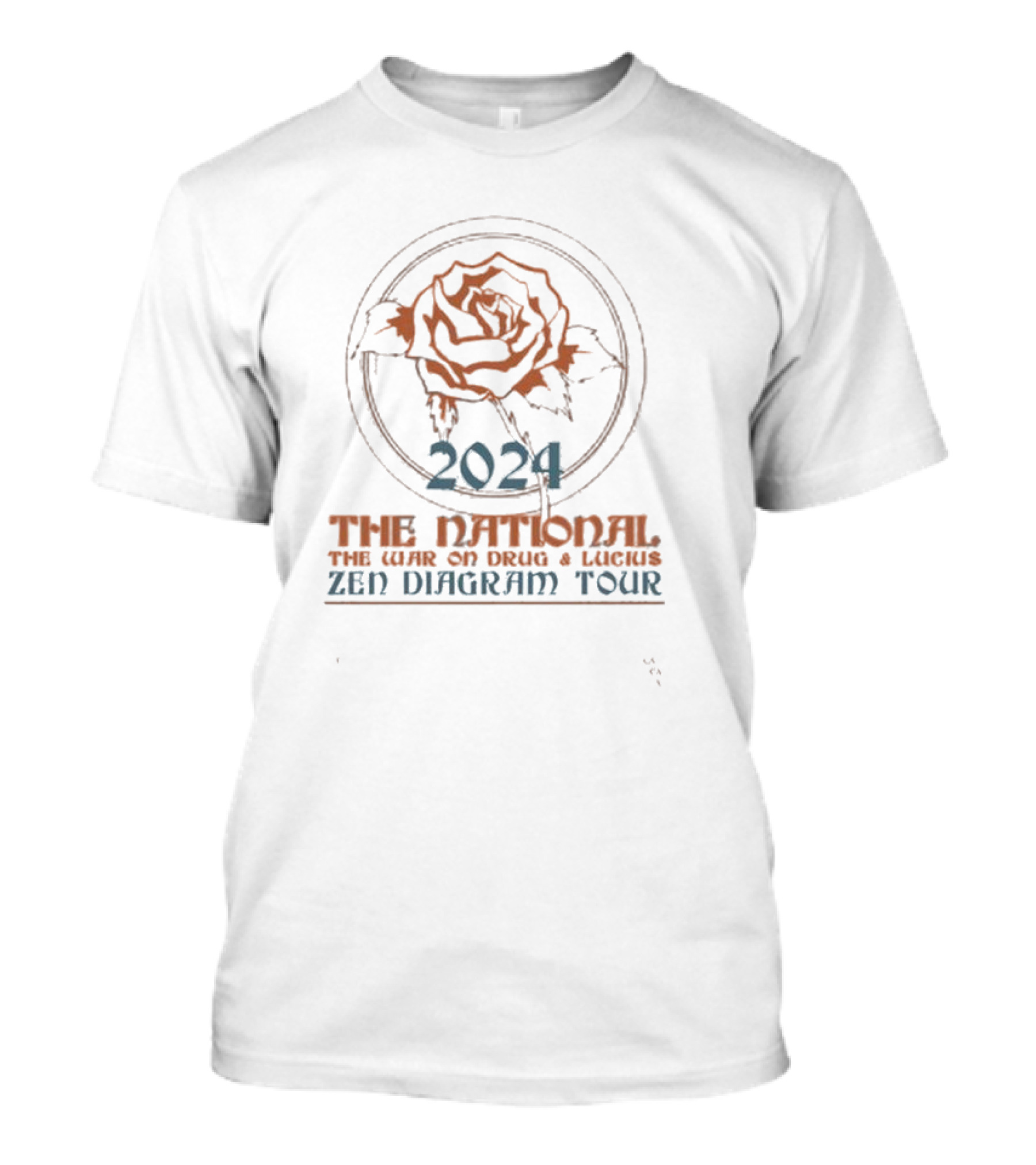 The National The War On Drugs Lucius Rose Zen Diagram Tour T-Shirt