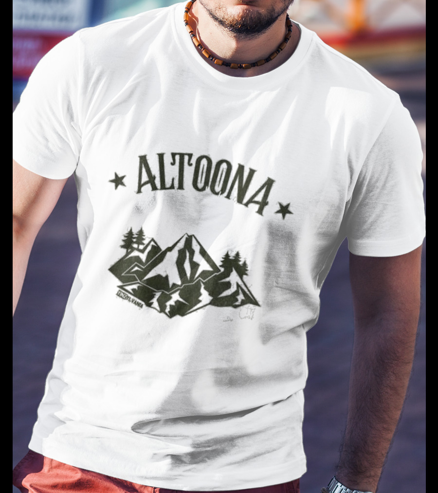 Altoona Pennsylvania Mountain Graphic With Trees T-Shirt
