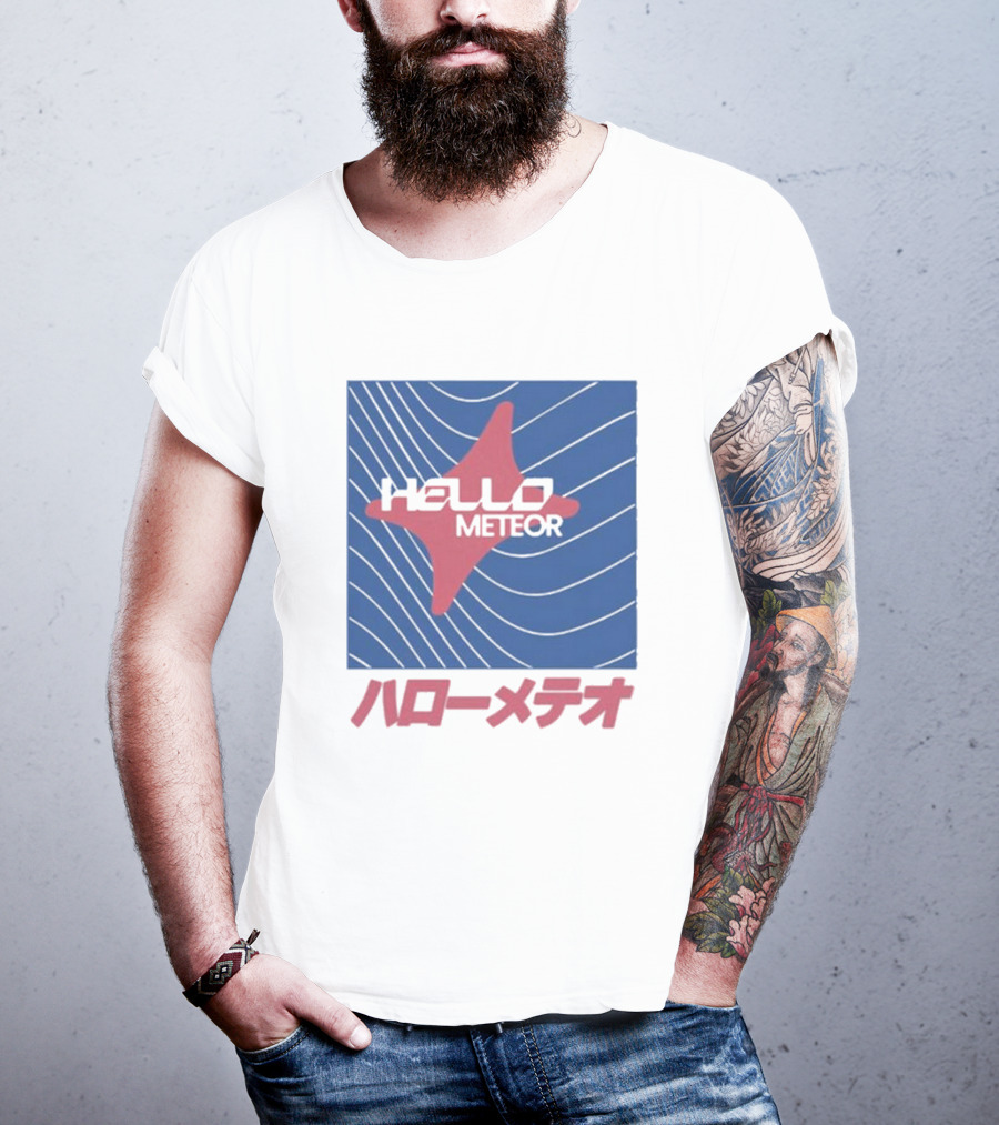 Hello Meteor ハローメテオ Grey Market Japan Wave T-Shirt