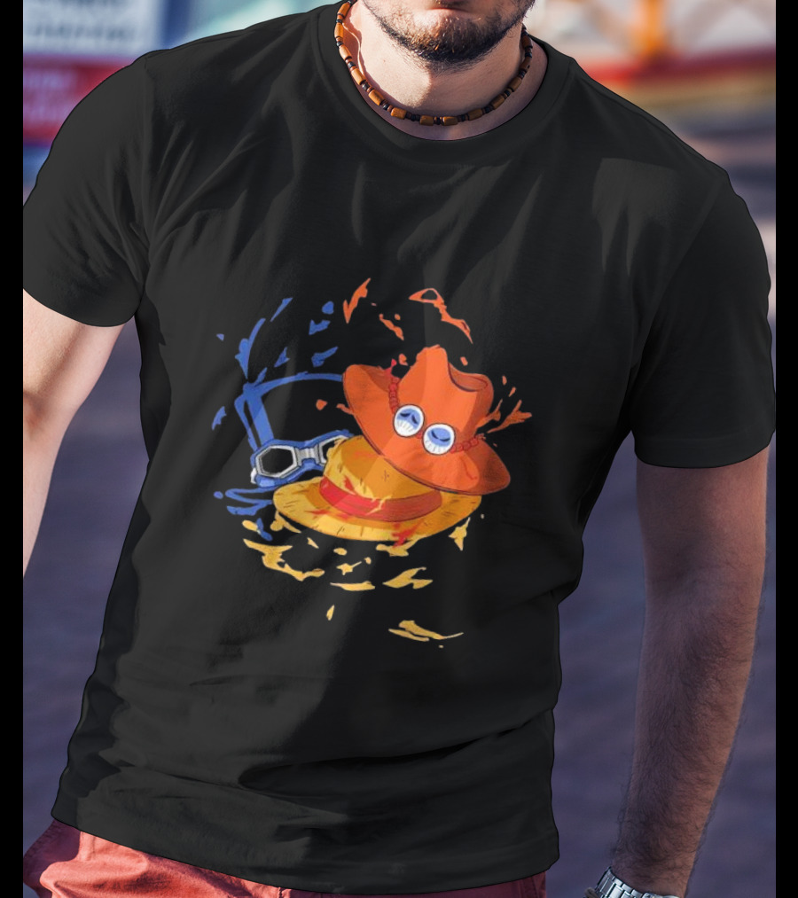 Brothers Hat Luffy Fanfabio Iconic Straw Adventure T-Shirt