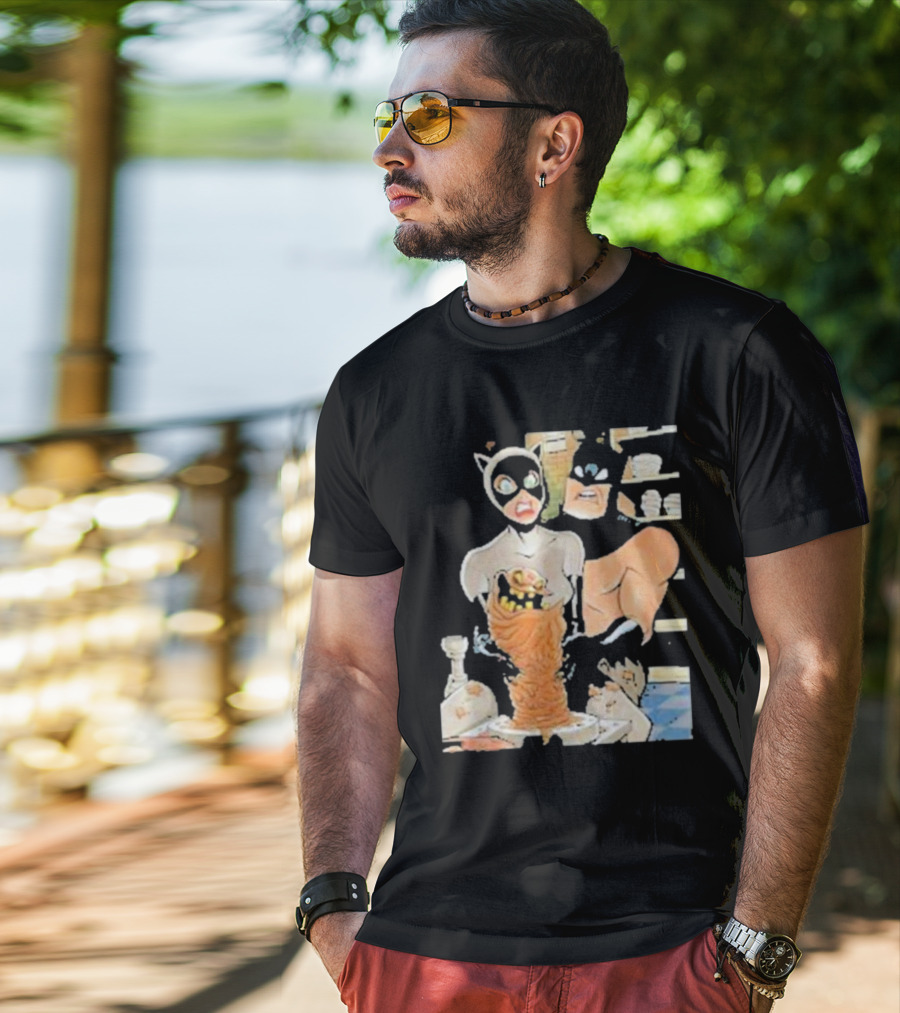 Clayface And Catwoman With Batman In Pottery Scene T-Shirt