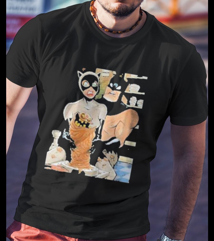 Clayface And Catwoman With Batman In Pottery Scene T-Shirt