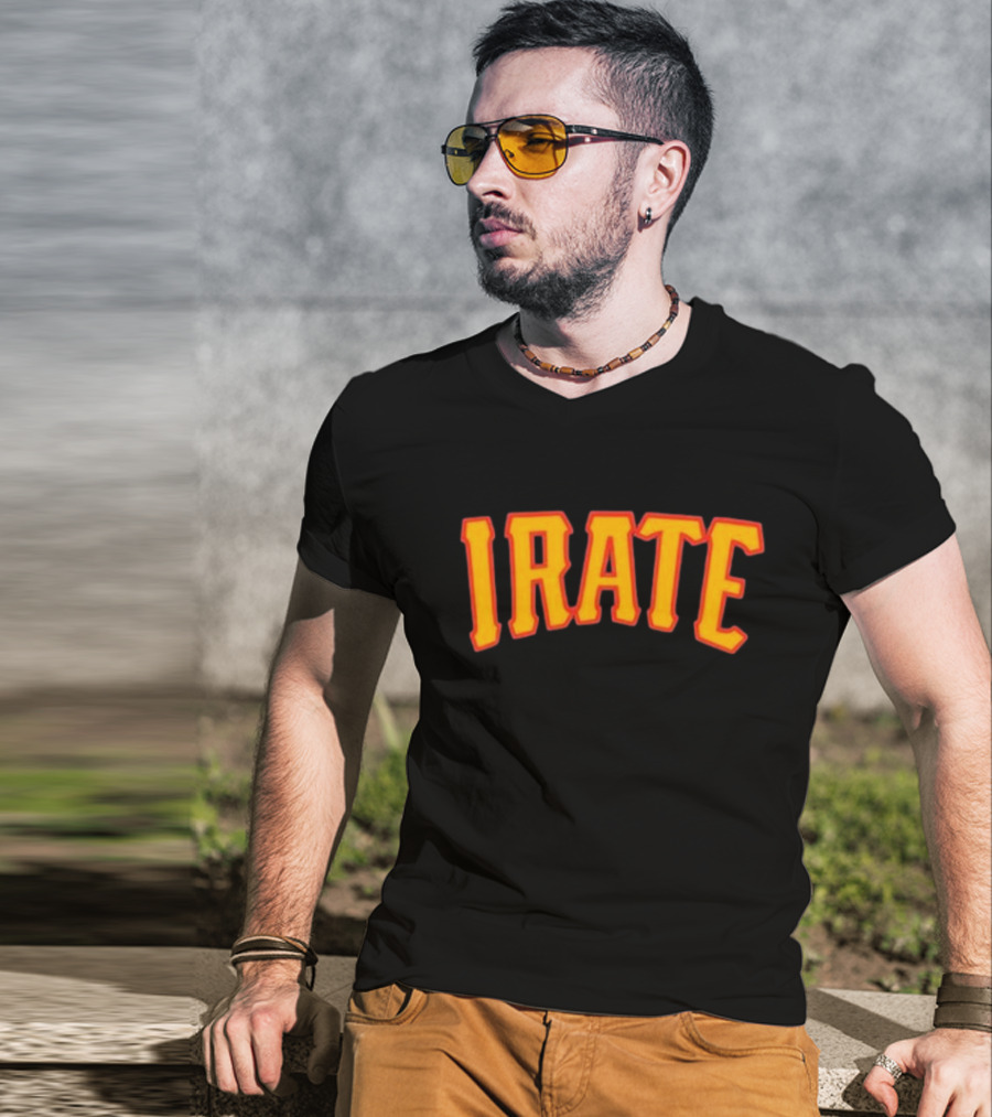 Irate Pgh Irate Retro Bold Text Arch T-Shirt