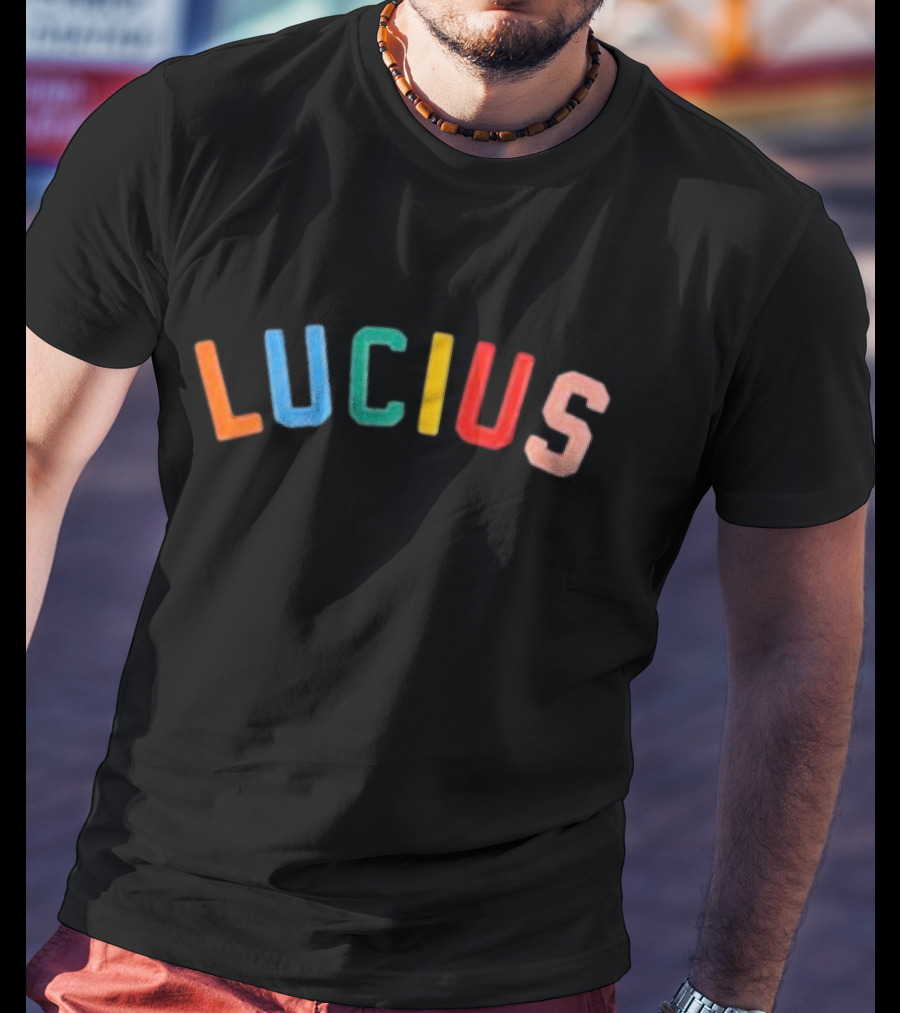 Lucius Colorful Stitched Letters T-Shirt