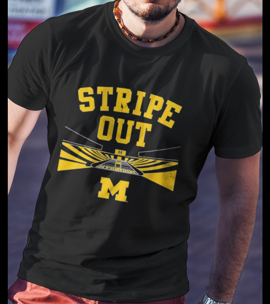 Michigan Football Big House Stadium Stripe Out M T-Shirt