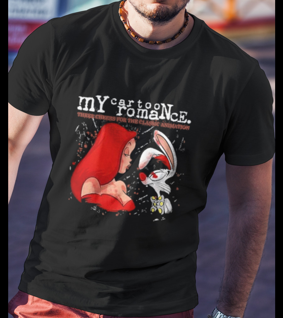 My Cartoon Romance Three Cheers Classic Animation Jessica Rabbit Roger T-Shirt