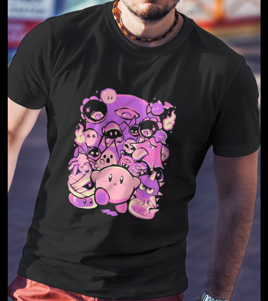 Nightmare Land Kirby And Enemies Pixeleyebat T-Shirt