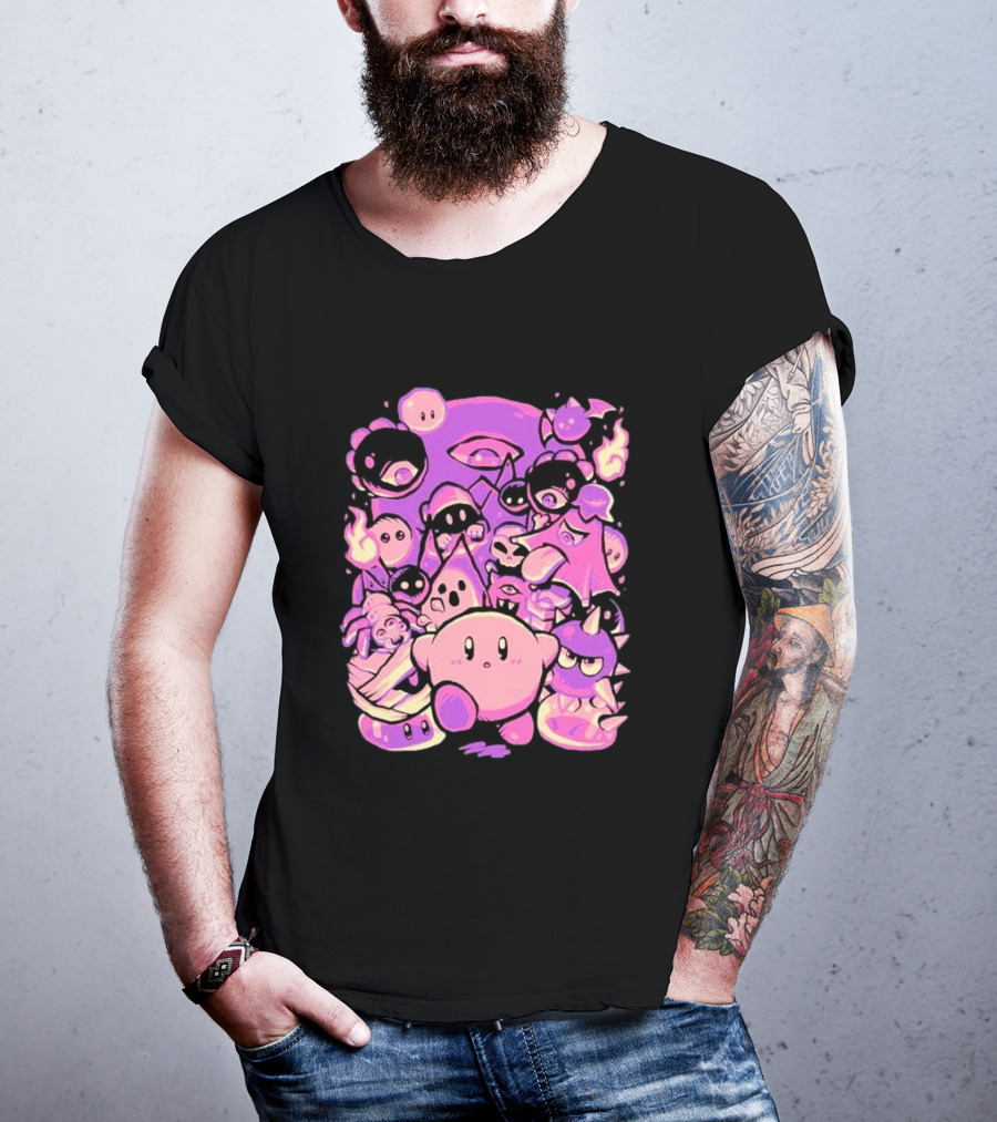 Nightmare Land Kirby And Enemies Pixeleyebat T-Shirt