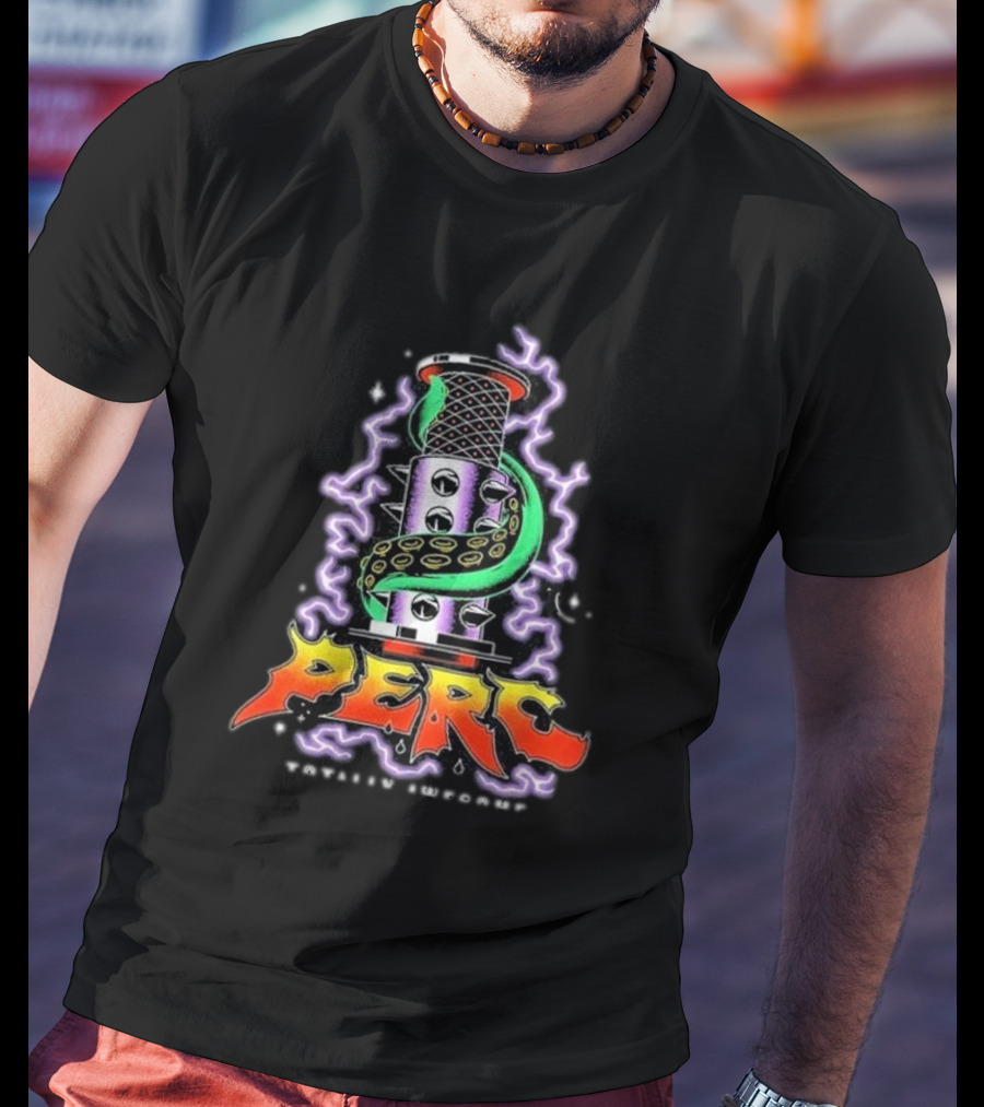 Perc Totally Awesome Coffee Neon Electric Coil T-Shirt