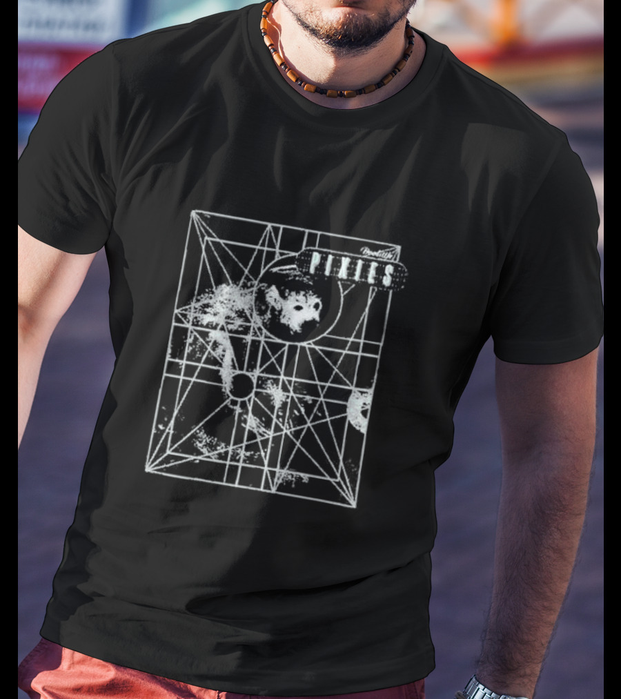 Pixies Doolittle Album Art Geometry Grey T-Shirt