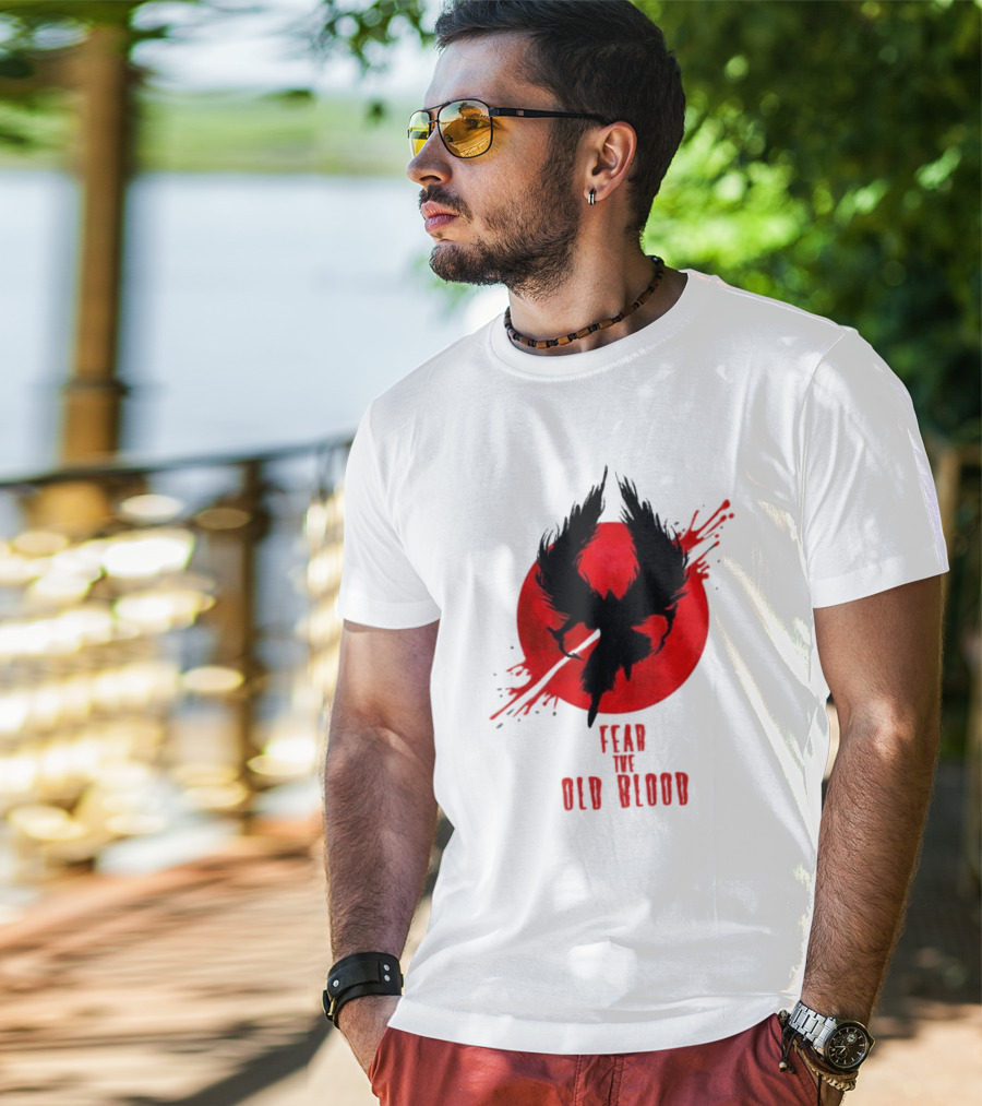 Fear The Old Blood Dark Souls Bloodborne Inspired T-Shirt