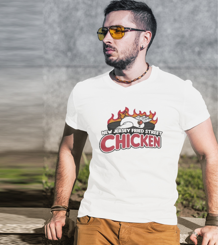 New Jersey Fried Street Chicken Flame Grilled Bird T-Shirt