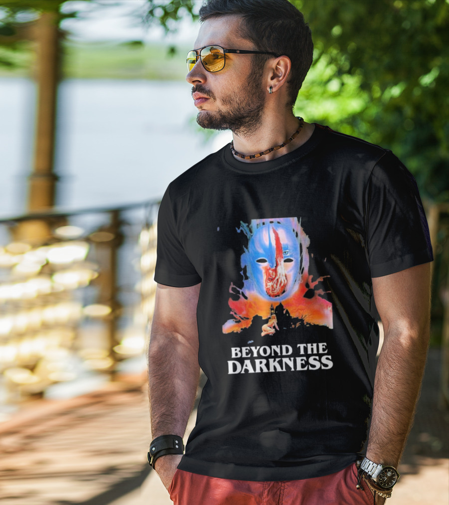 Beyond The Darkness Surreal Mask And Crimson T-Shirt