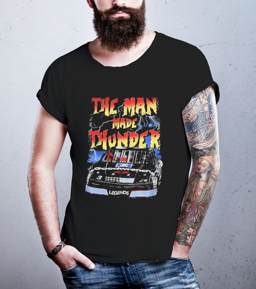 Dale Earnhardt 3 The Man Made Thunder Legends T-Shirt