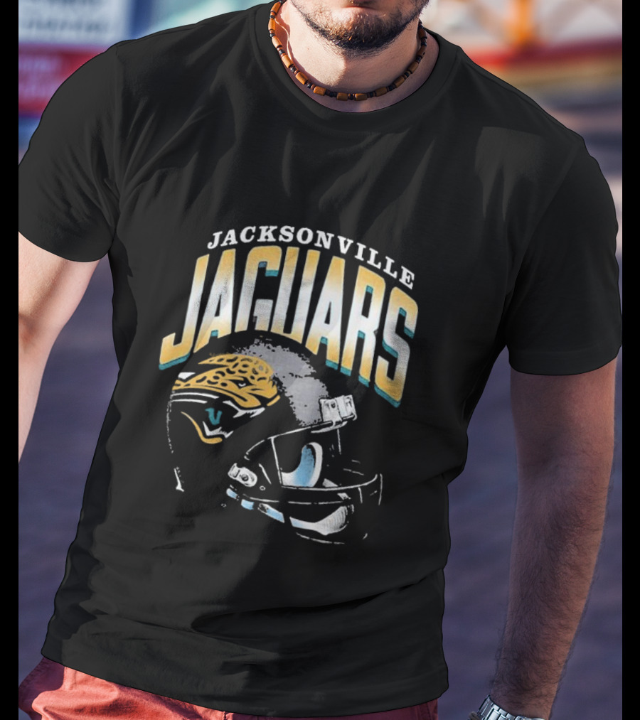 Jacksonville Jaguars Gradient Jaguars Helmet T-Shirt