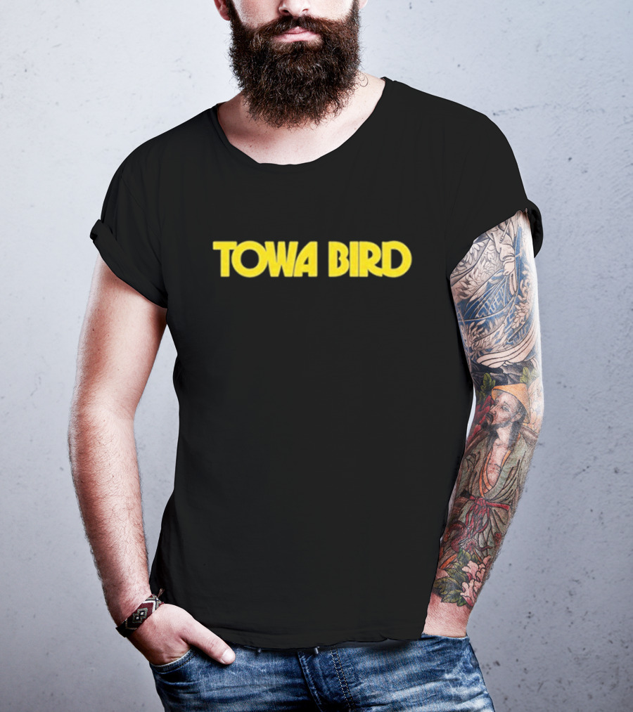 Towa Bird Yellow Text Logo T-Shirt
