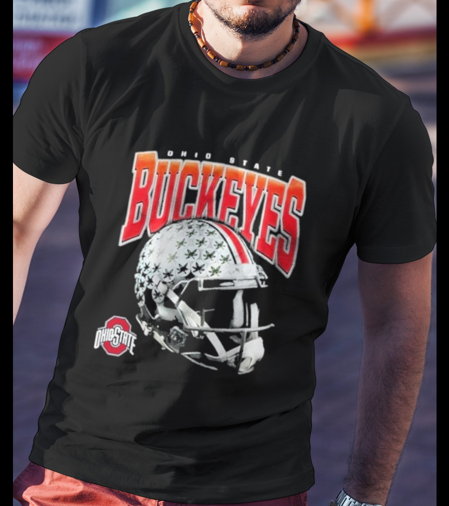 Ohio State Buckeyes Helmet Realistic Sports T-Shirt