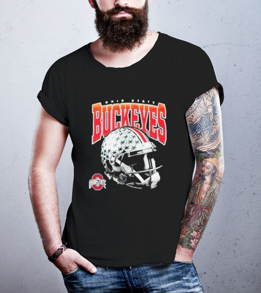 Ohio State Buckeyes Helmet Realistic Sports T-Shirt