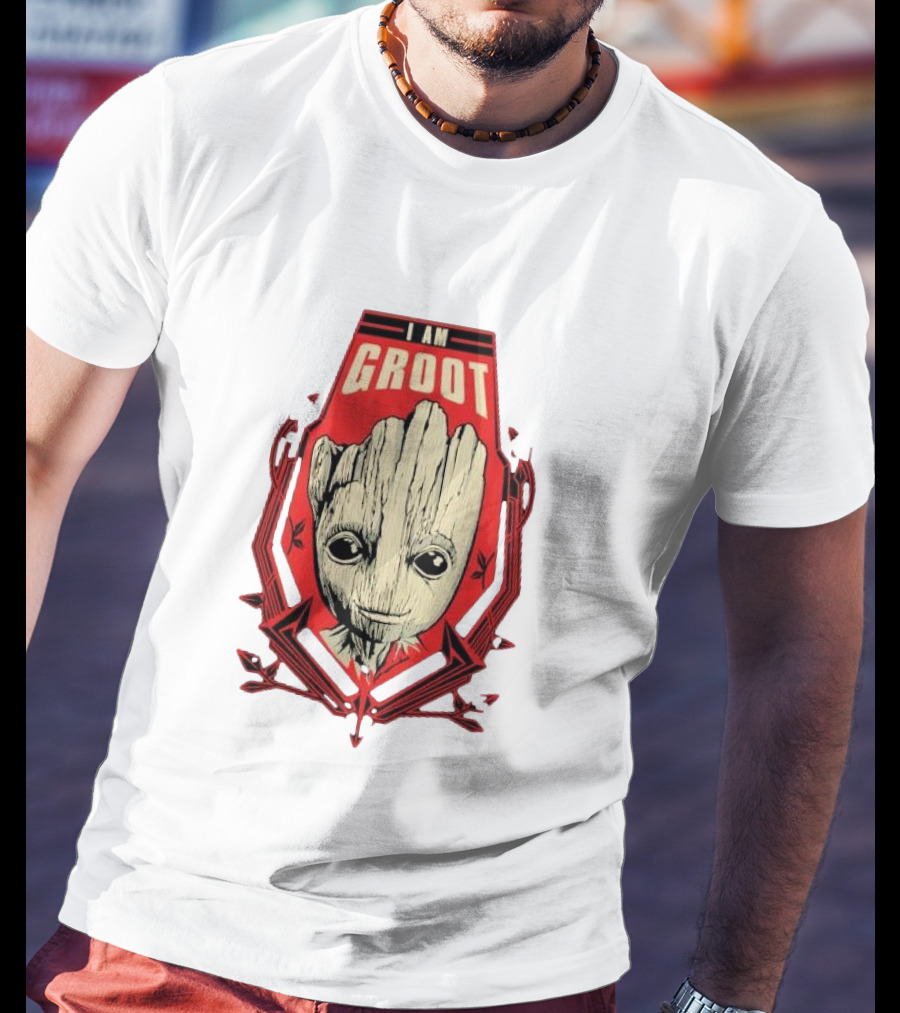 I Am Groot Shield Guardians Of The Galaxy Bravado T-Shirt