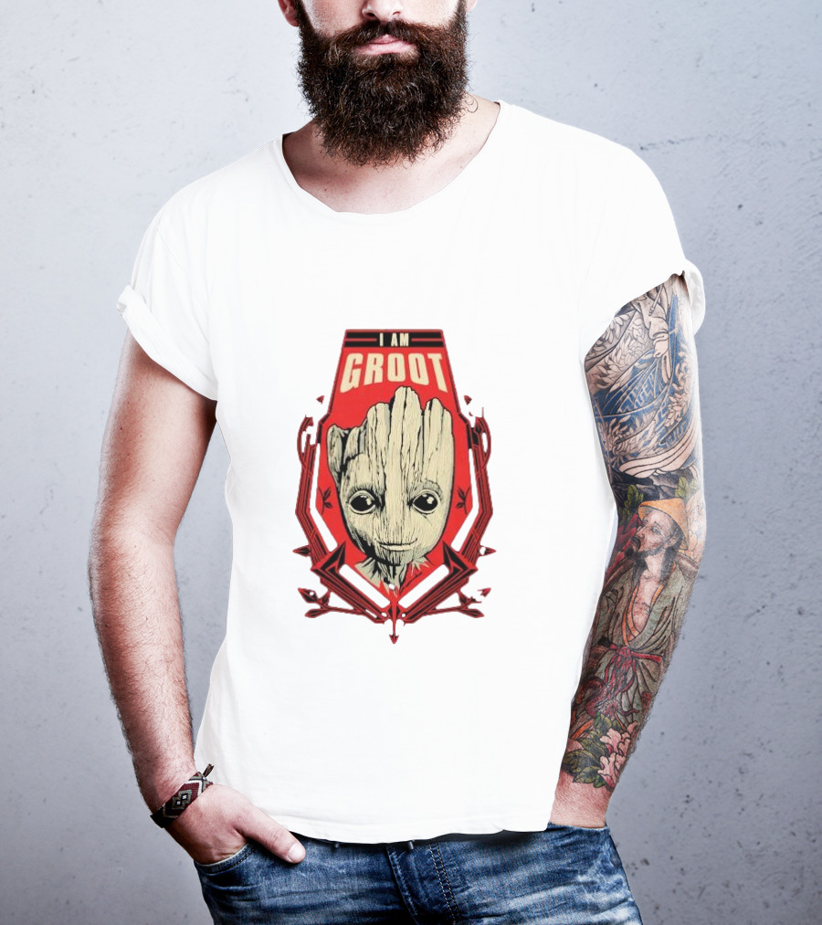 I Am Groot Shield Guardians Of The Galaxy Bravado T-Shirt