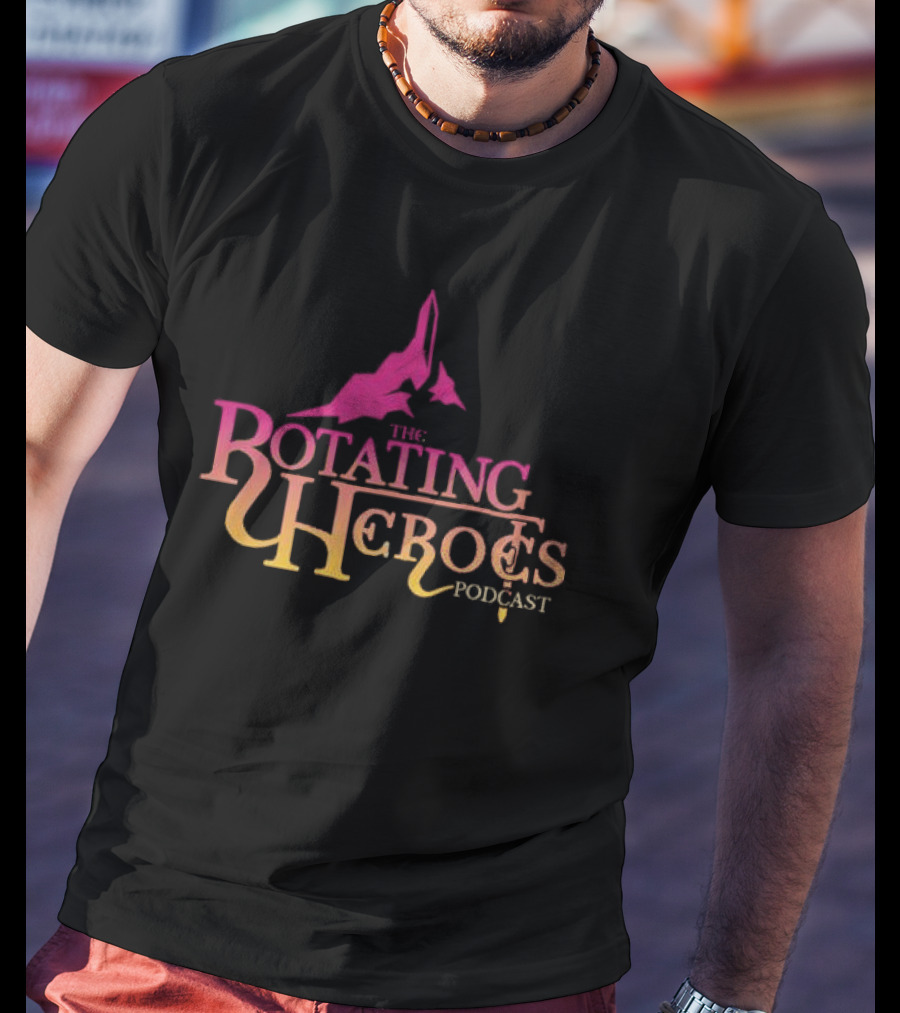 The Rotating Heroes Podcast Mountain Silhouette Gradient T-Shirt