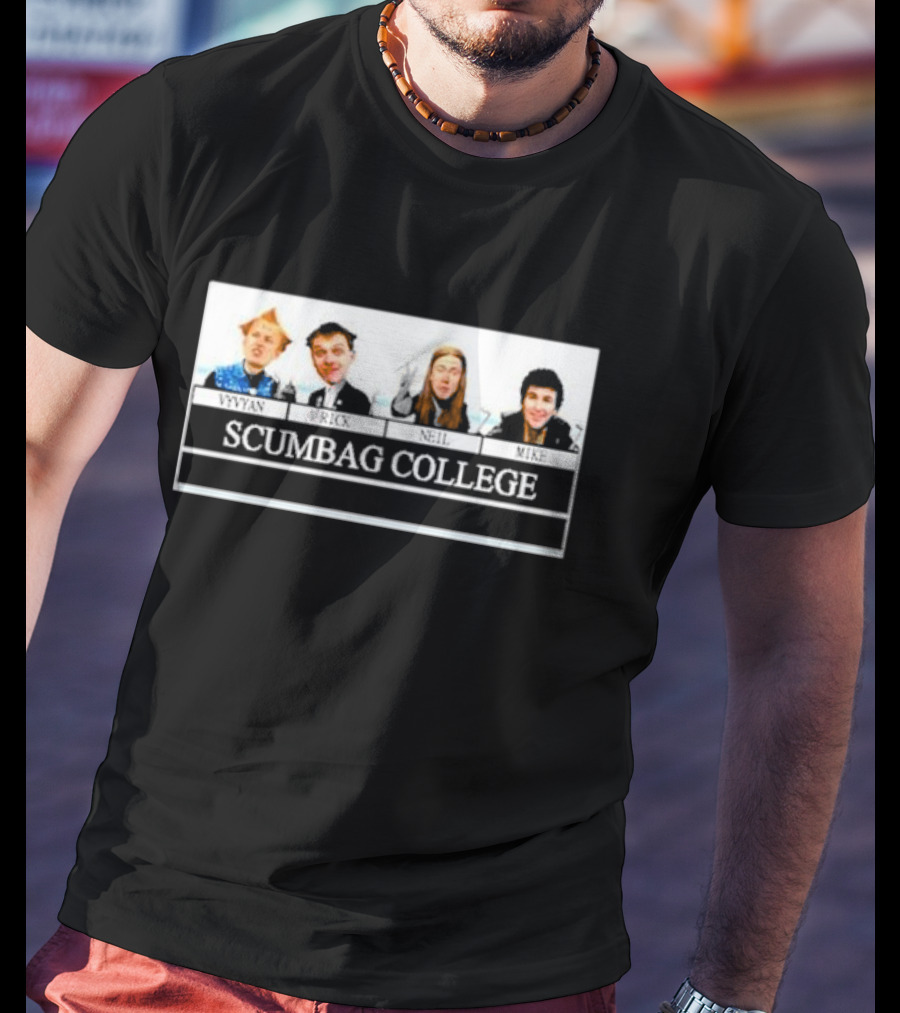 Tmcpoetry Vyvyan Prick Neil Mike Scumbag College The Young Ones Comedy Characters T-Shirt