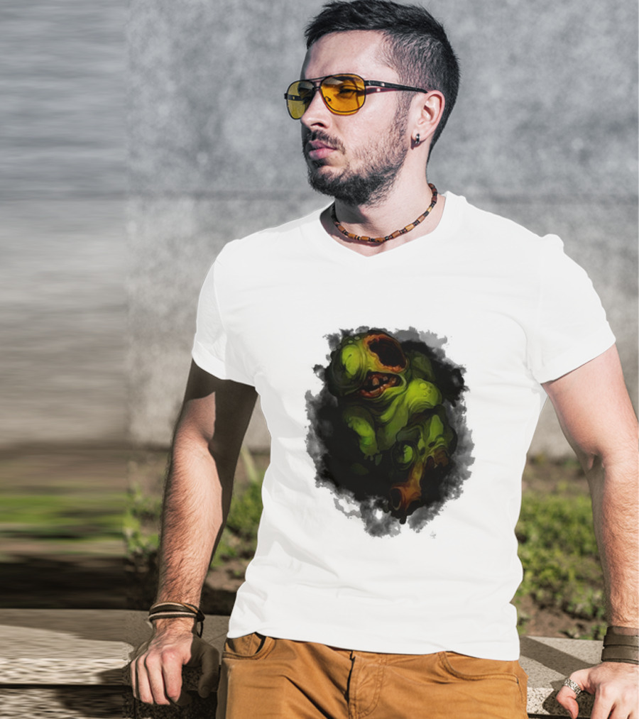 Binding Of Isaac Four Souls Pestilence Creepy Green Monster Card T-Shirt