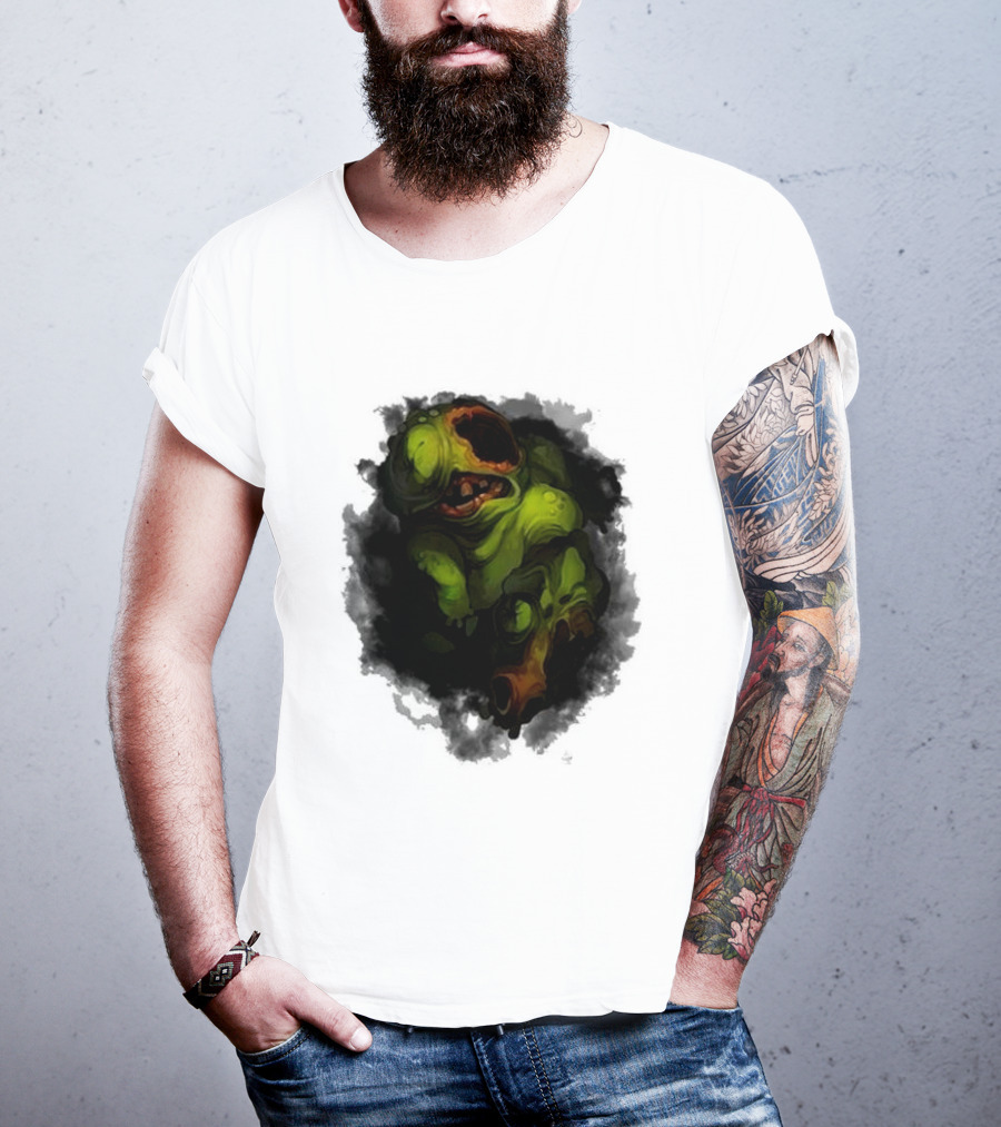 Binding Of Isaac Four Souls Pestilence Creepy Green Monster Card T-Shirt